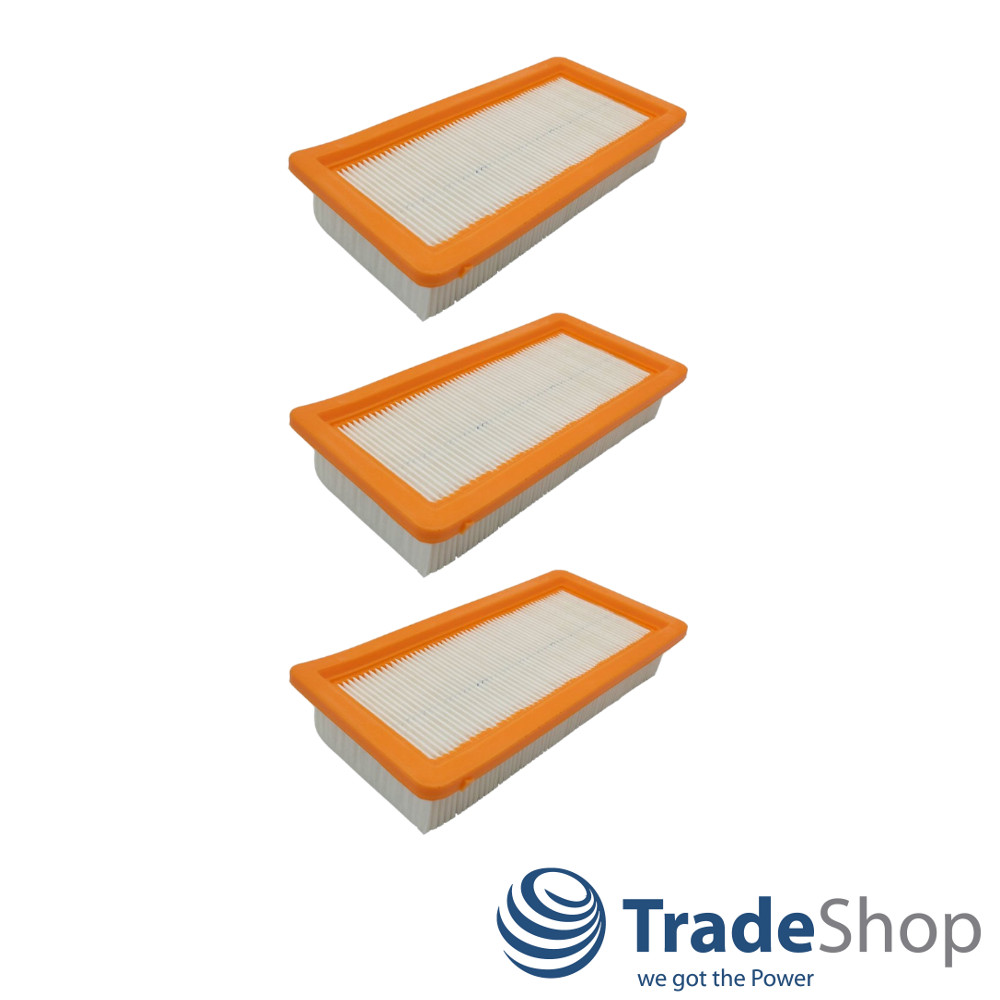 3x Flachfaltenfilter Ersatz Filter für Kärcher 6.414-631.0 DS 5200 K 5500 uvm.