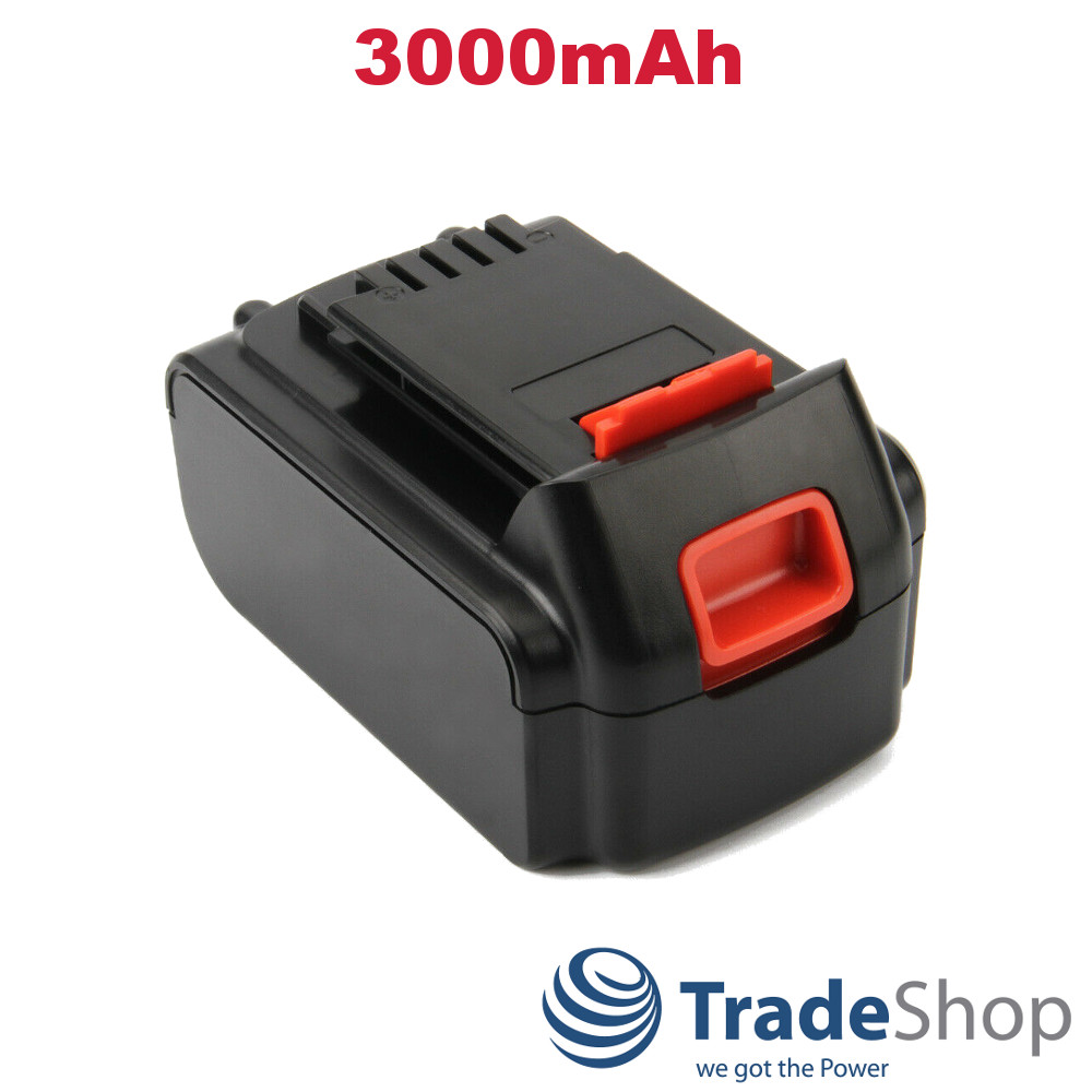 Li-Ion Akku 18V 3000mAh für Black & Decker ASL186K, LCS120, GXC1000L uvm