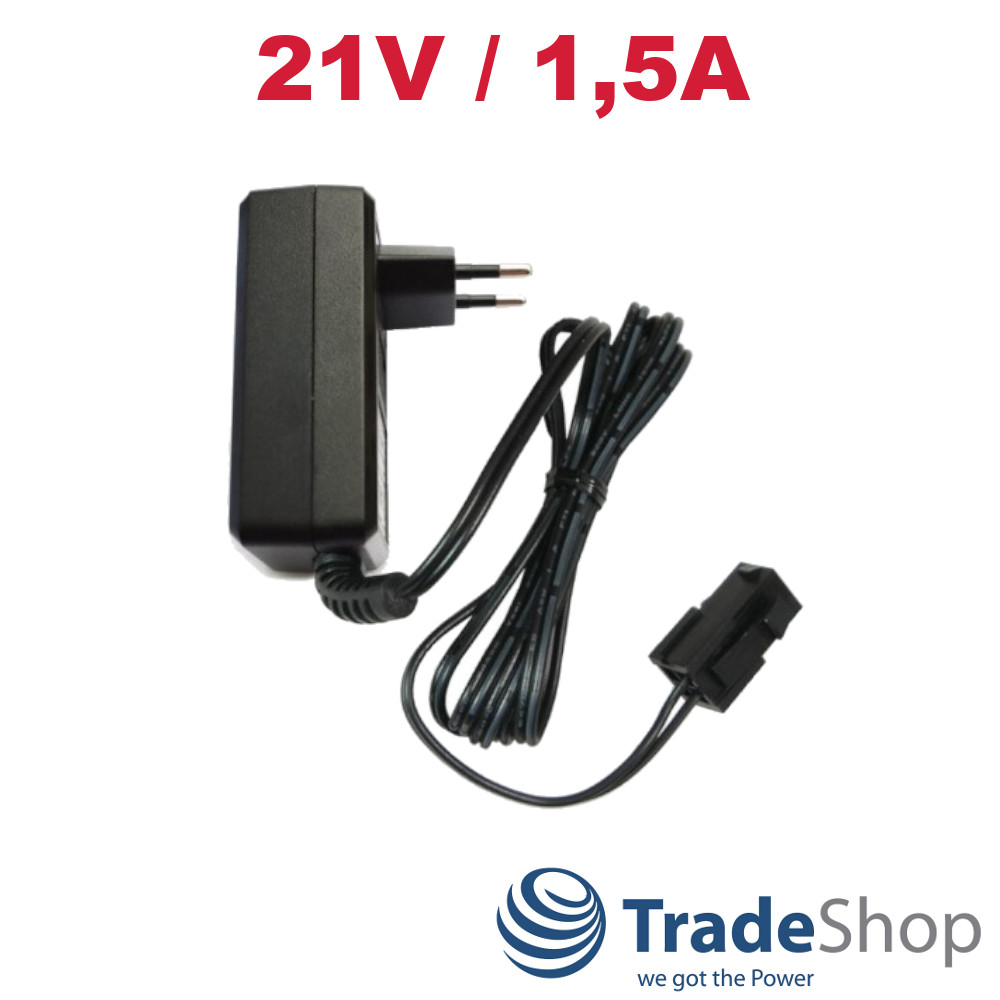 Li-Ion Akku Ladegerät Ladekabel 21V 1,5A für Husqvarna Automower 320 420 520
