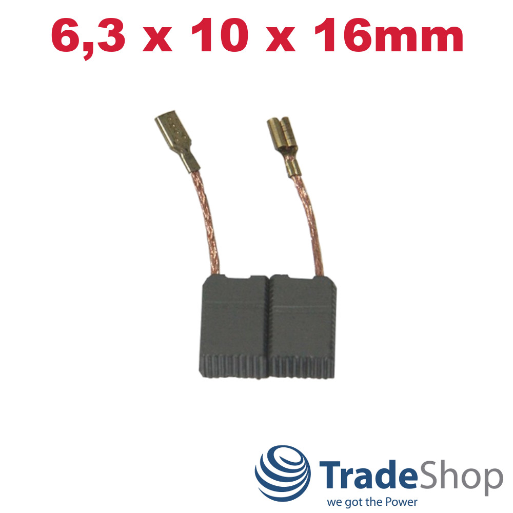 2x Motorkohlen Kohlebürsten 6,3x10x16mm für Dewalt DW456 DW458 ersetzt 949647-02
