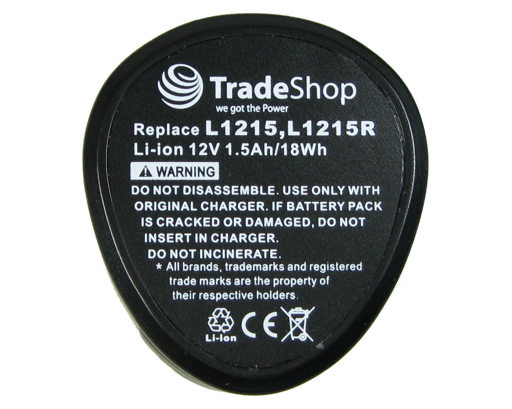 AKKU für AEG 12V 1500mAh ersetzt L1215 L1215R L-1215 L-1215R
