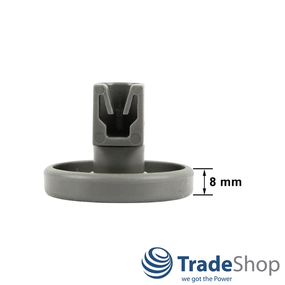 8er Set Korbrolle Unterkorb für viele Spülmaschinen / 40mm Durchmesser