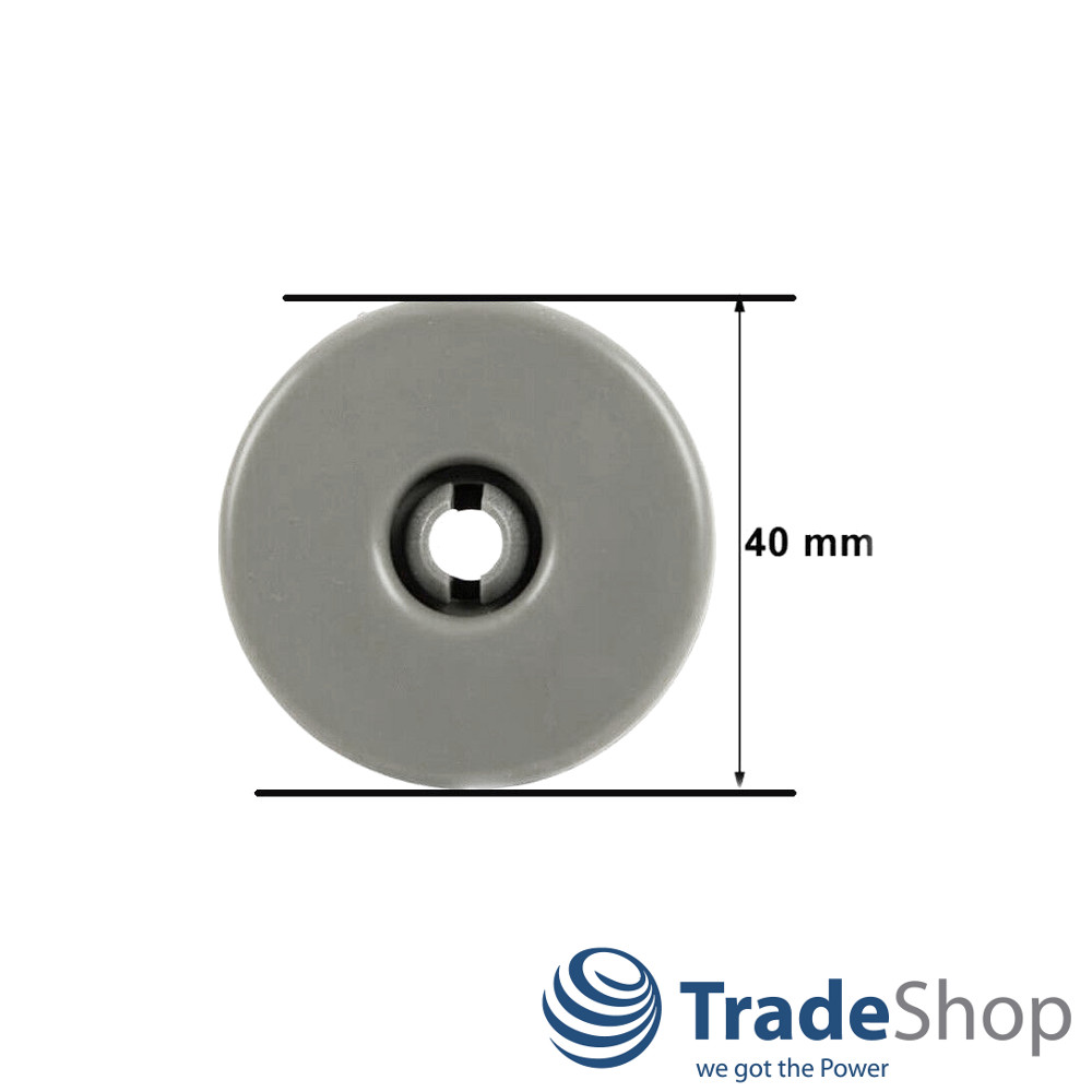 8er Set Korbrolle Unterkorb für viele Spülmaschinen / 40mm Durchmesser
