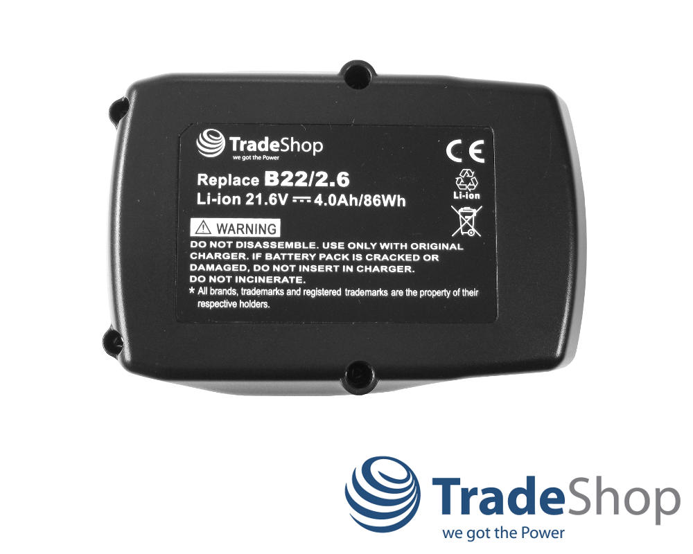 2x Akku 21,6V 4000mAh für Hilti AG125 HDE500 SD5000 TE2 TE4 A22 B22, B22/1.6 uvm