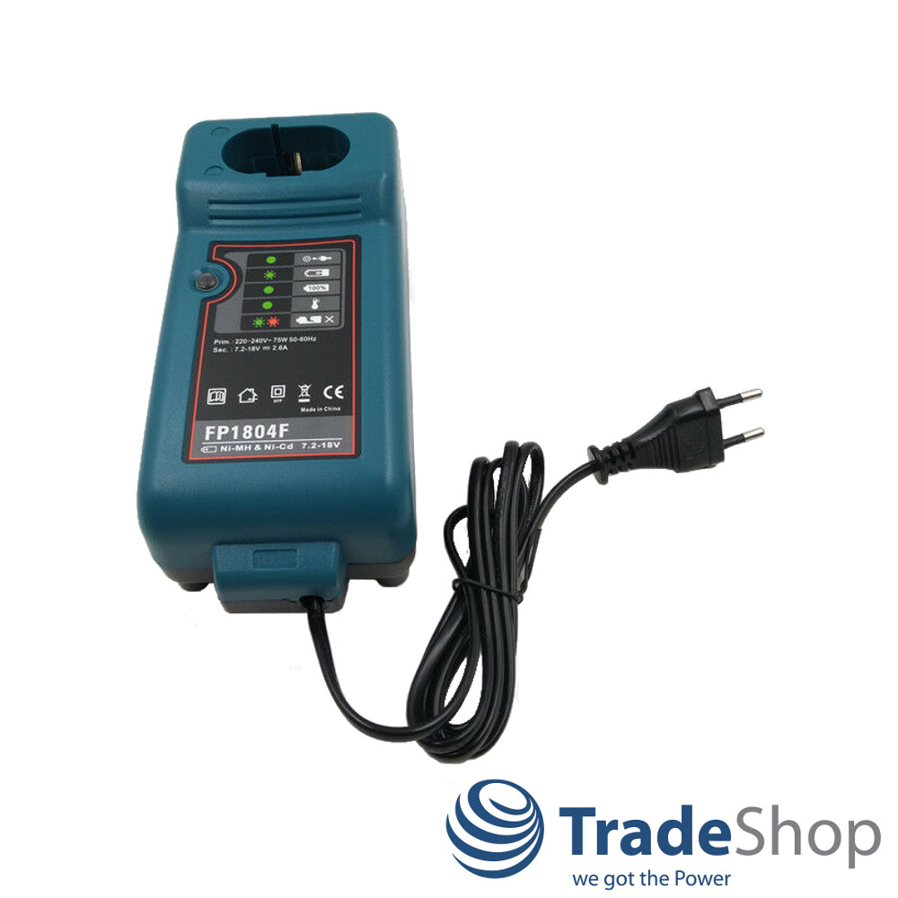 Akku Ladegerät 7,2V-18V Ni-CD Ni-MH f Makita 1210 4000 6000 DC1804 uvm