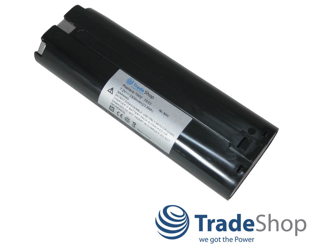 Akku 7,2V 3300mAh ersetzt Makita 7033 7000 7001 7002 632003-2 192532-2 uvm
