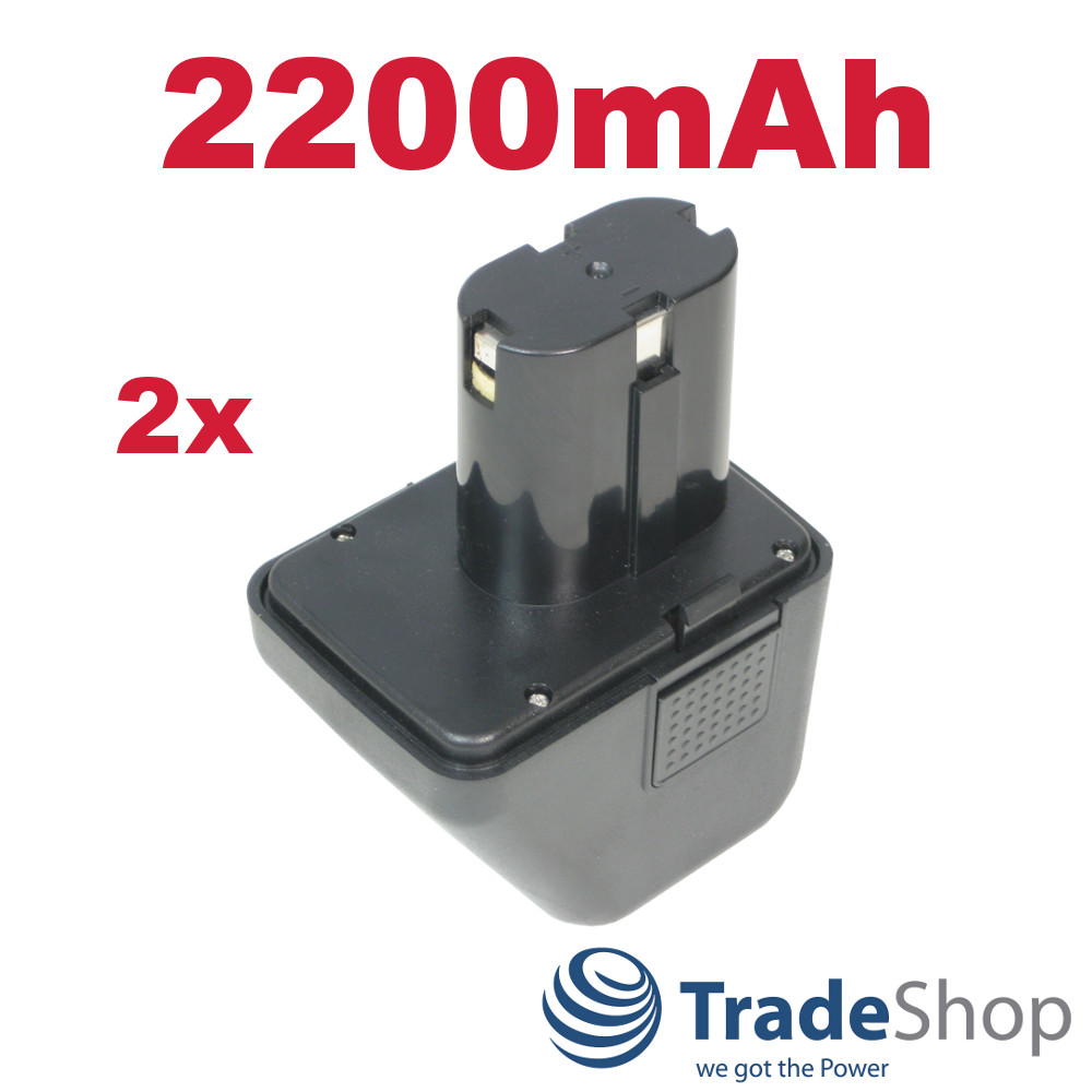 2x AKKU 12V Ni-Mh 2200mAh 26,4Wh ersetzt Gesipa 70291510061