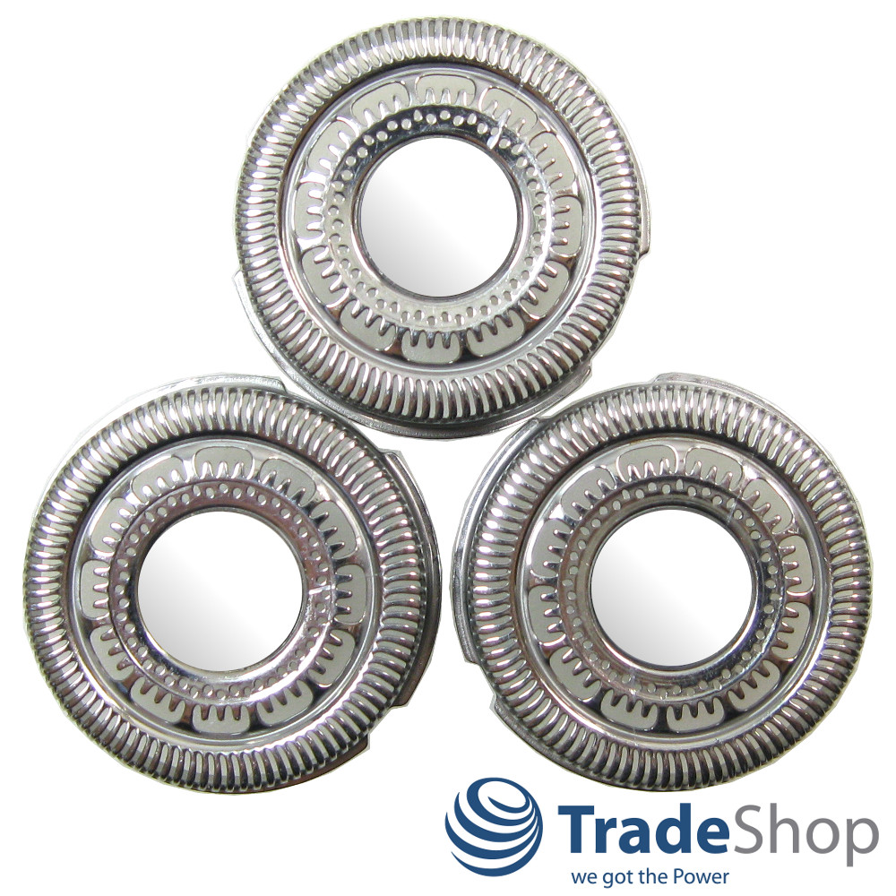 Scherkopf Set 3x Scherklingen Rasierkopf Messer für Philips SH70, SH71, SH90