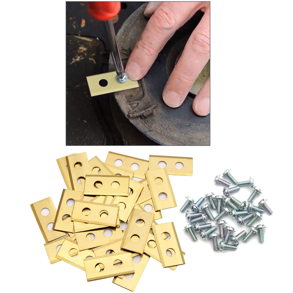 Messer Klingen 36x18x0,9mm (Stahl, Gold) für Worx Landroid WG754E, S300, M1000