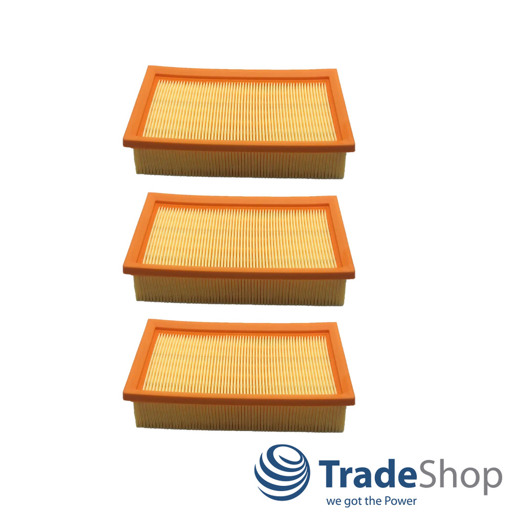 3x Flachfaltenfilter für Kärcher K 2000 E, NT 14/1, NT 2000 ersetzt 6.904-068.0