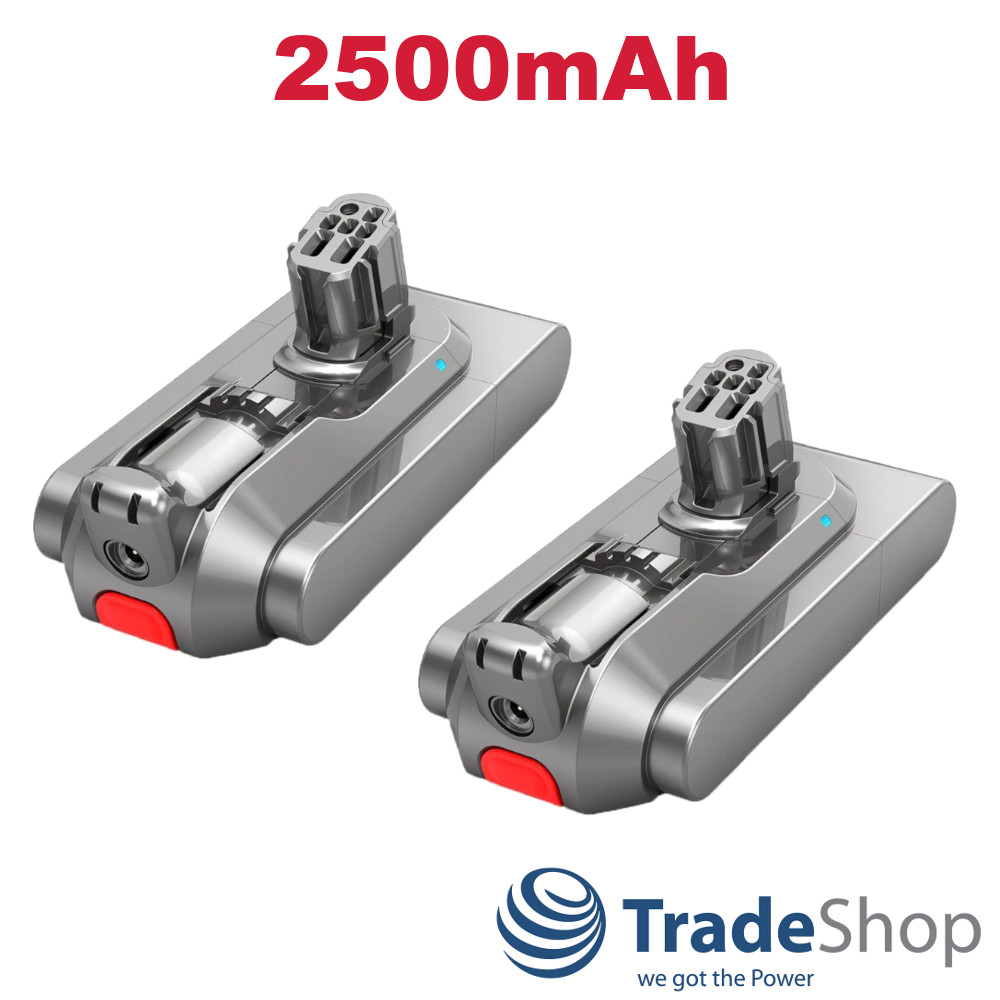 2x Li-Ion Akku 25,2V 2500mAh für Dyson V12 Detect Slim Absolute ersetzt 96547001