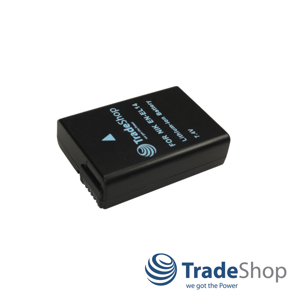2in1: Akku + Dual Ladegerät LCD Ladestation für Nikon EN-EL14 MH-24 D3100 D3200