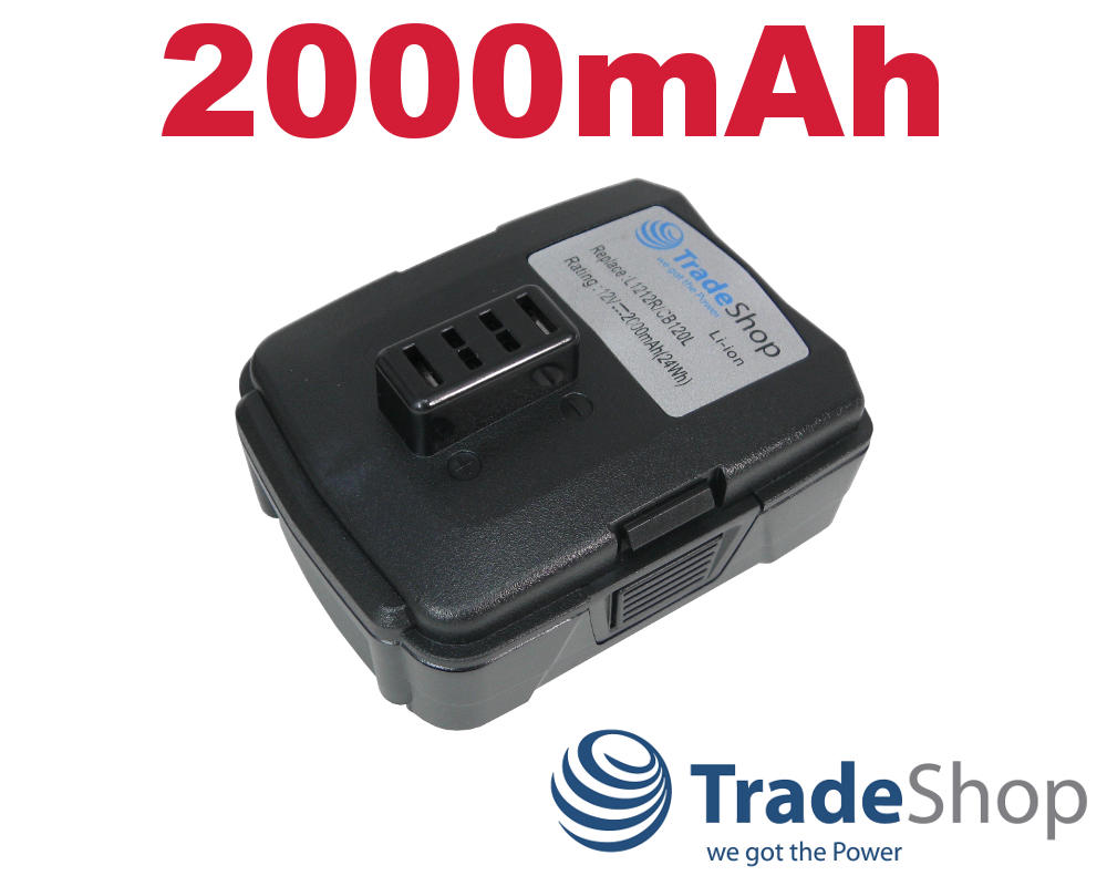 AKKU 12V 2000mAh ersetzt Ryobi 130503001 130503005 BPL-1220 CB120L