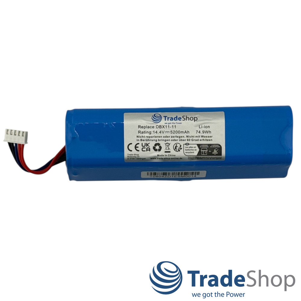 Li-Ion Akku 14,4V 5200mAh für Ecovacs Deebot T8, T9 ersetzt S10-Li-144-5200