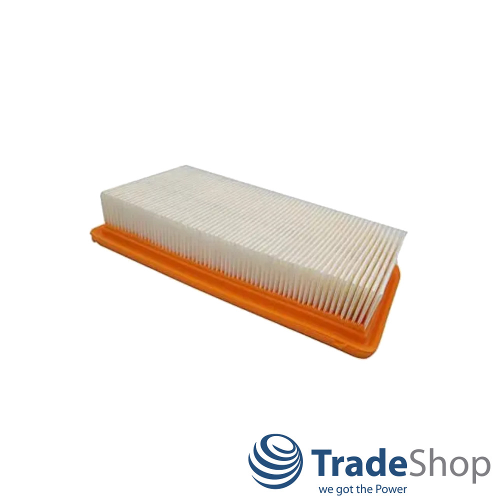 2x Ersatz-Flachfaltenfilter für Kärcher WD 7.000, WD 7.200 ersetzt 6.414-971.0