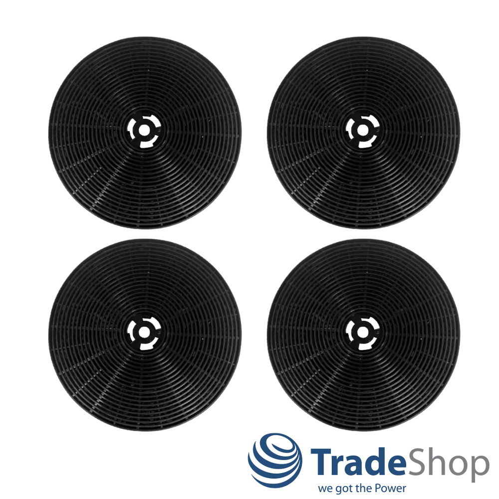 4x Aktivkohlefilter 175 x 25mm für Dunstabzugshauben ersetzt Respekta MIZ1000N