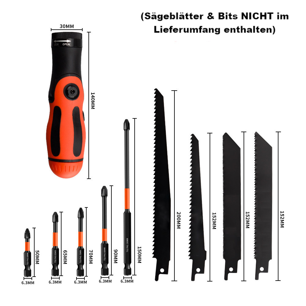 Robuster Griff Handgriff Ersatz für die meisten Säbelsägen und Bits