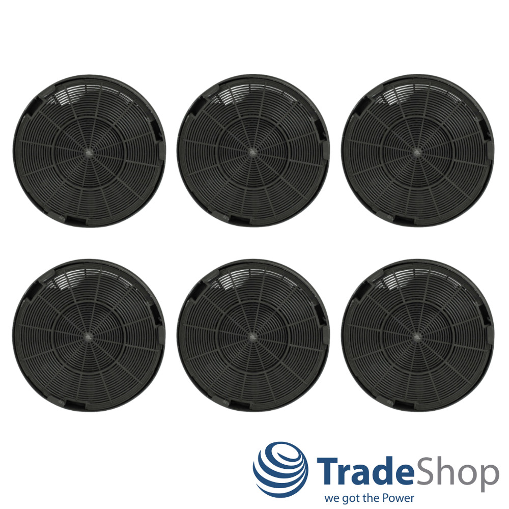 6x Aktivkohlefilter 196x30mm für Dunstabzugshauben ersetzt Electrolux 9029793578
