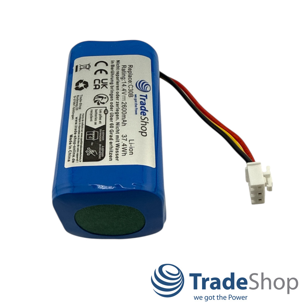 2x Li-Ion Akku 14,4V 2600mAh für Blaupunkt BPK-VCBB1XBN ersetzt 6.60.40.02-0