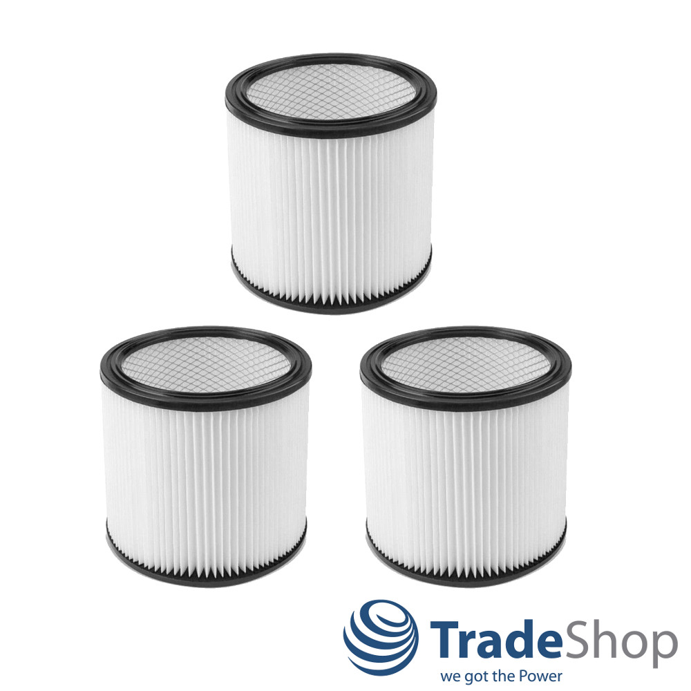3x Ersatz-Patronenfilter für Shop-Vac  Pro 1300 Inox, Classic 20 ersetzt 903-04