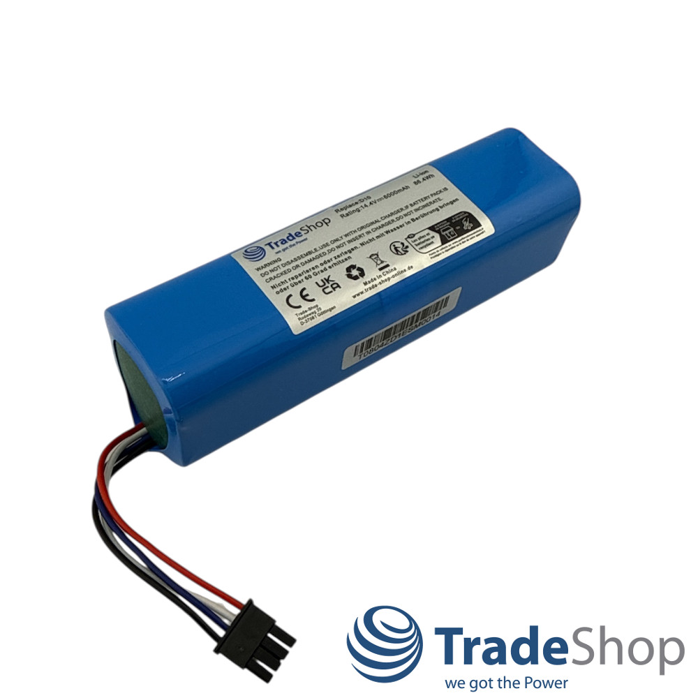 2x Li-Ion Akku 14,4V 6000mAh für Xiaomi Dreame F9 ersetzt STYTJ01ZHM, STYTJ02ZHM