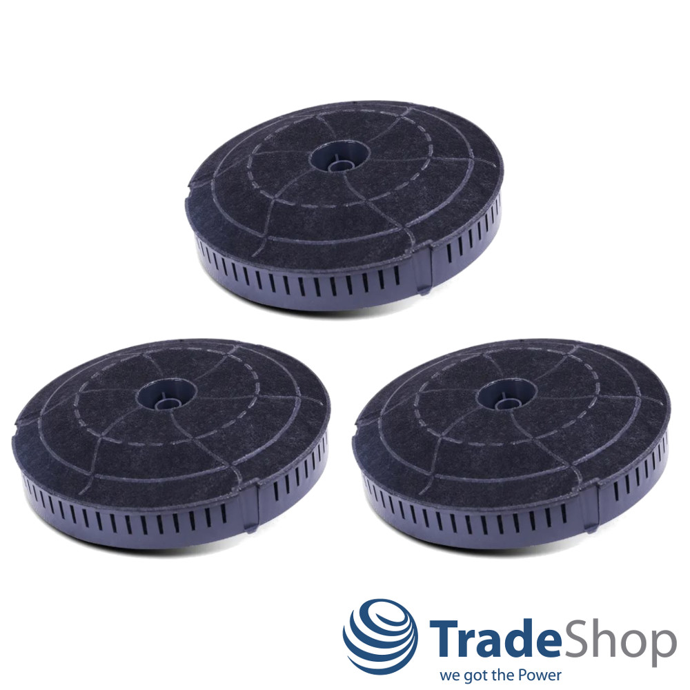 3x Aktivkohlefilter für Dunstabzugshauben ersetzt Electrolux 4055171138, Typ 57