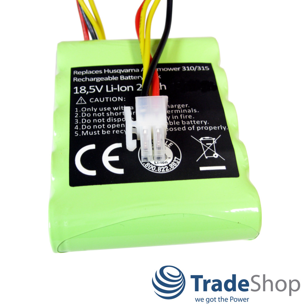 2x Akku 18,5V 2600mAh Li-Ion für Husqvarna Automower 310 315 2015 2016 2017