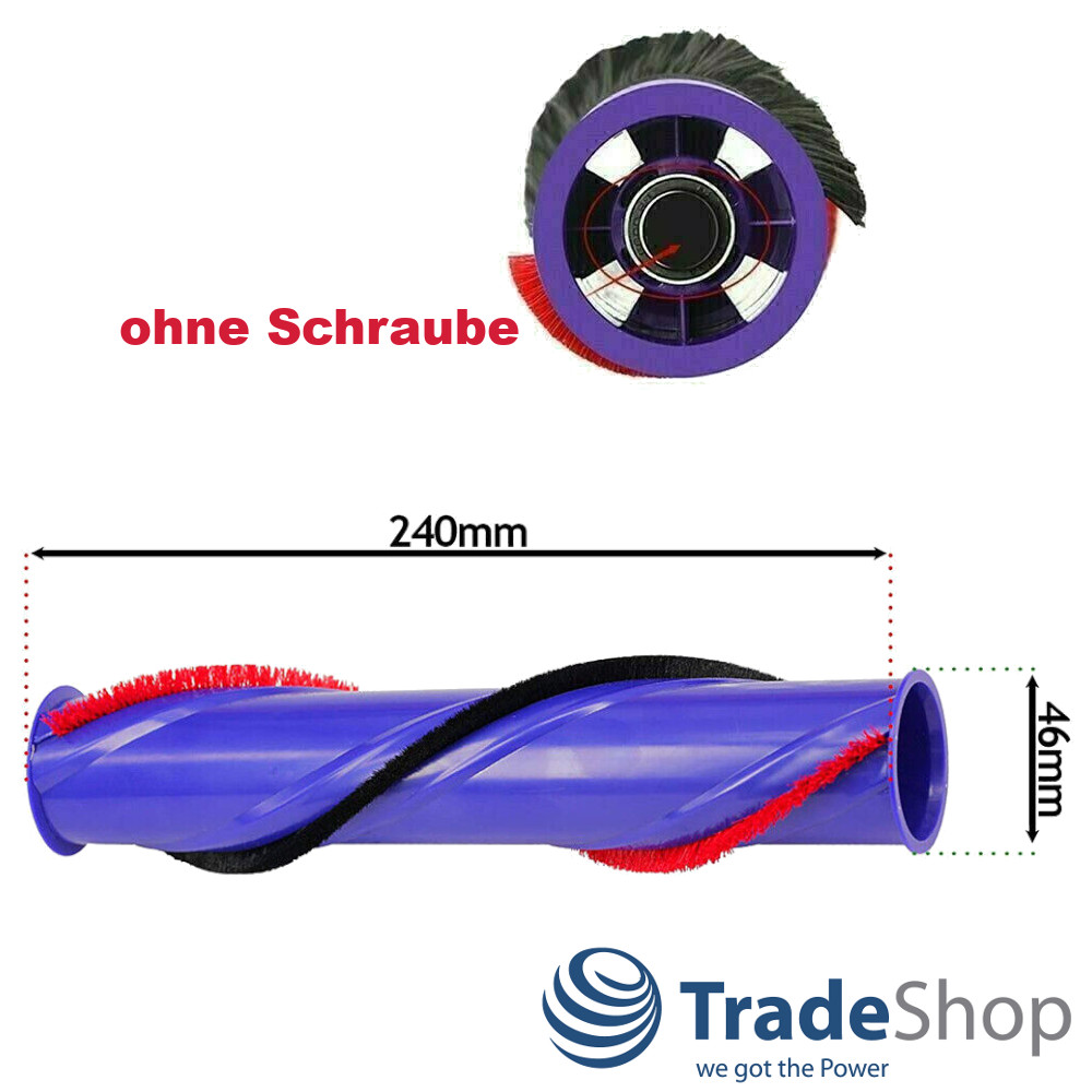 Rollbürste Hartwalze 4-Speichen für Dyson V6 DC59 ersetzt 967157-01 966085-01