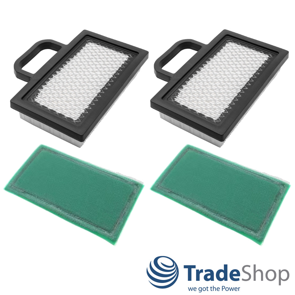 2x Luftfilter inkl Vorfilter für Briggs & Stratton V-Twin Motoren ersetzt 499486
