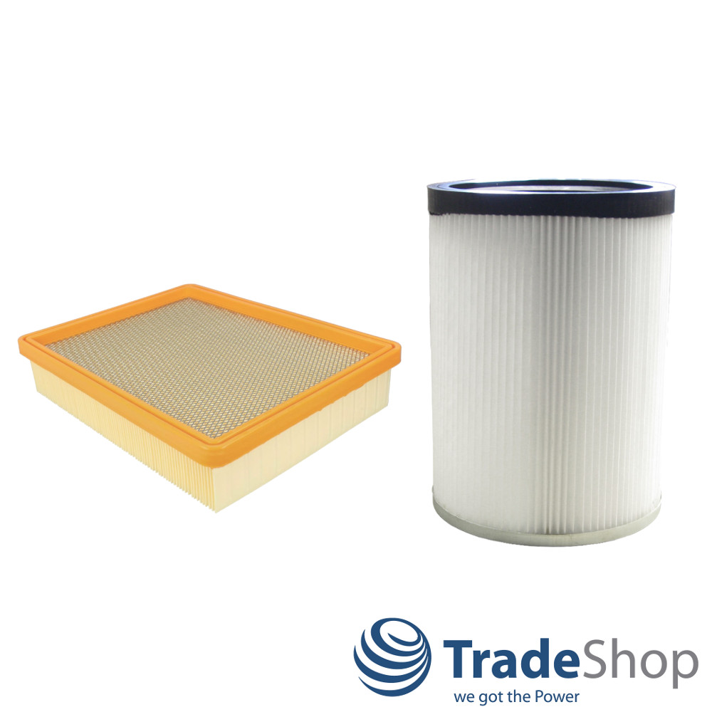 2in1 Filter-Set: Flachfaltenfilter + Zylinderfilter für Kärcher NT 501, NT 701
