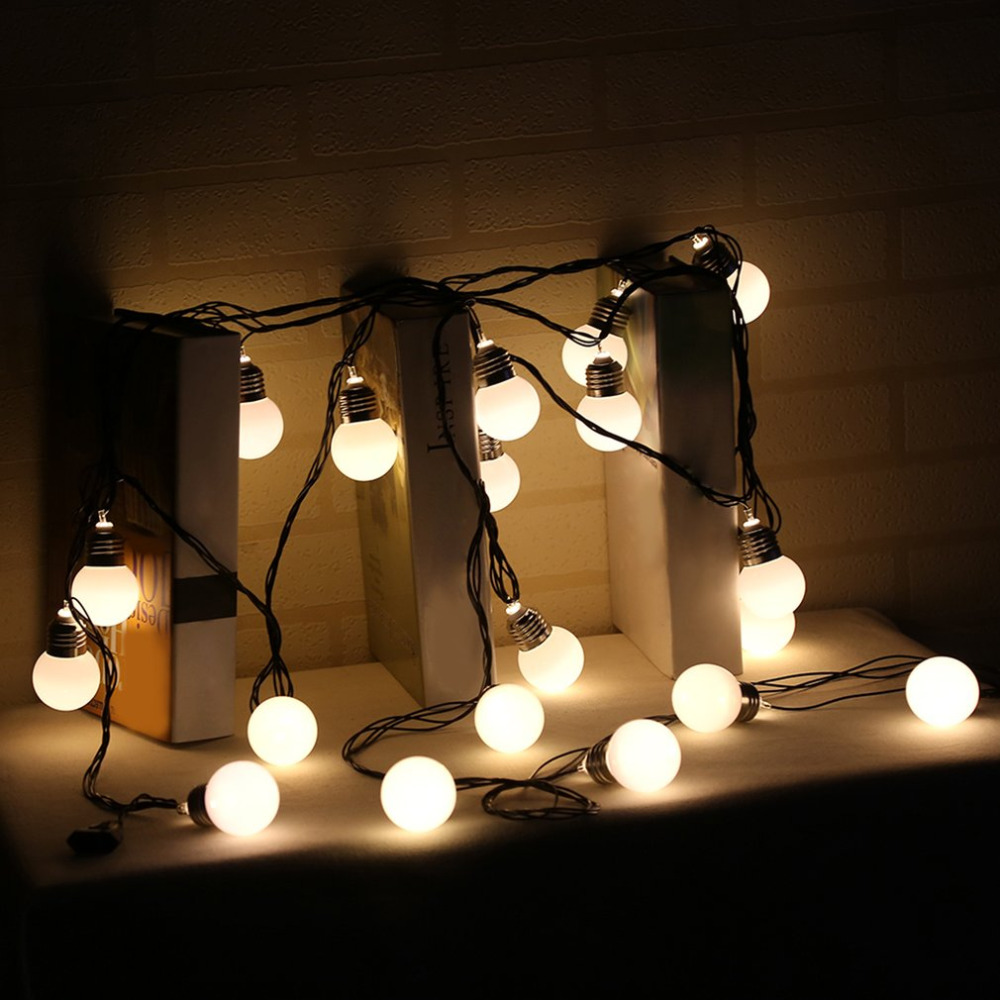 30 LED 8 Meter Solar LED Lichterkette Deko Glühbirnen Matt Warmweiß