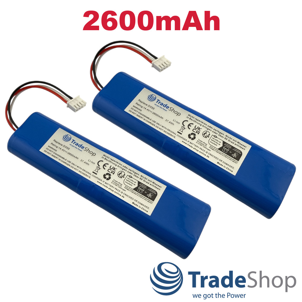2x Li-Ion Akku 14,4V 2600mAh für Ecovacs Deebot Ozmo 900 ersetzt S01-LI-148-2600