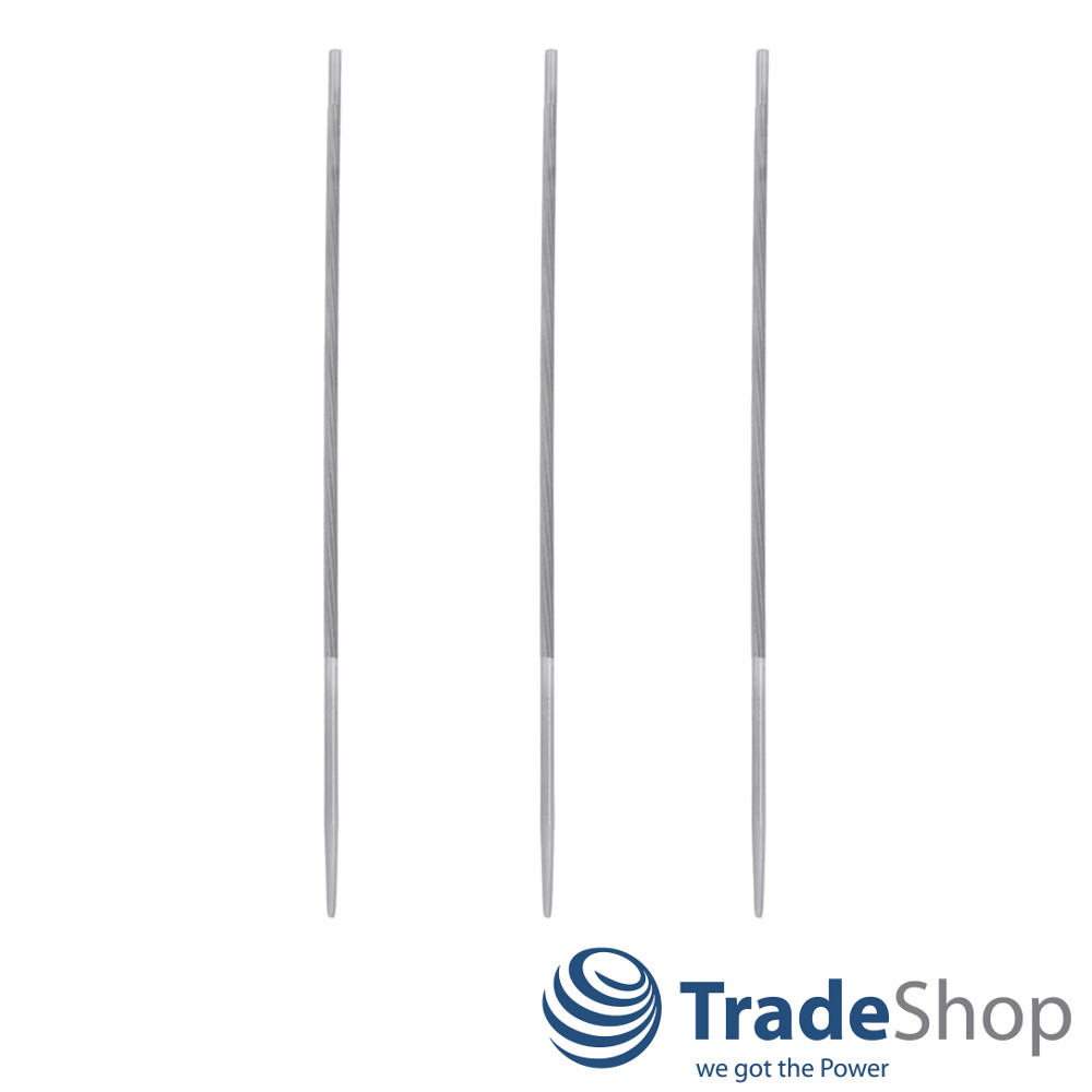 3x Rundfeile Kettenfeile 4mm für 1/4'' 3/8'' Kettensäge Motorsäge Sägekette