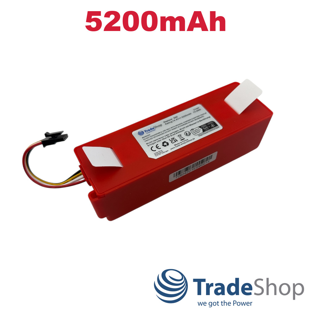 Li-Ion Akku 14,4V 5200mAh für Xiaomi Roborock S50, S60 ersetzt BRR-2P4S-5200D