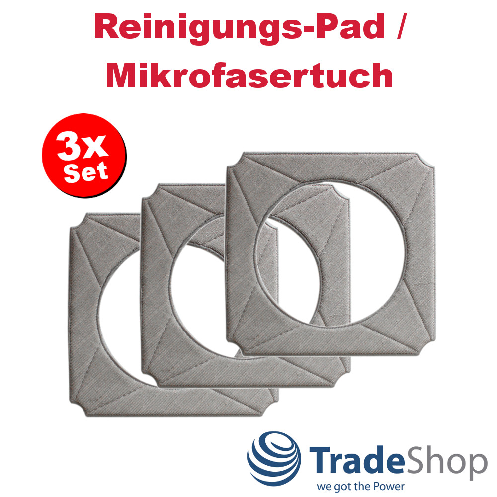 3x Reinigungs-Pad / Mikrofasertuch für Ecovacs Winbot W-950 W950-SW