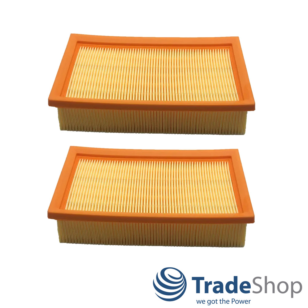 2x Flachfaltenfilter für Kärcher K 2000 E, NT 14/1, NT 2000 ersetzt 6.904-068.0