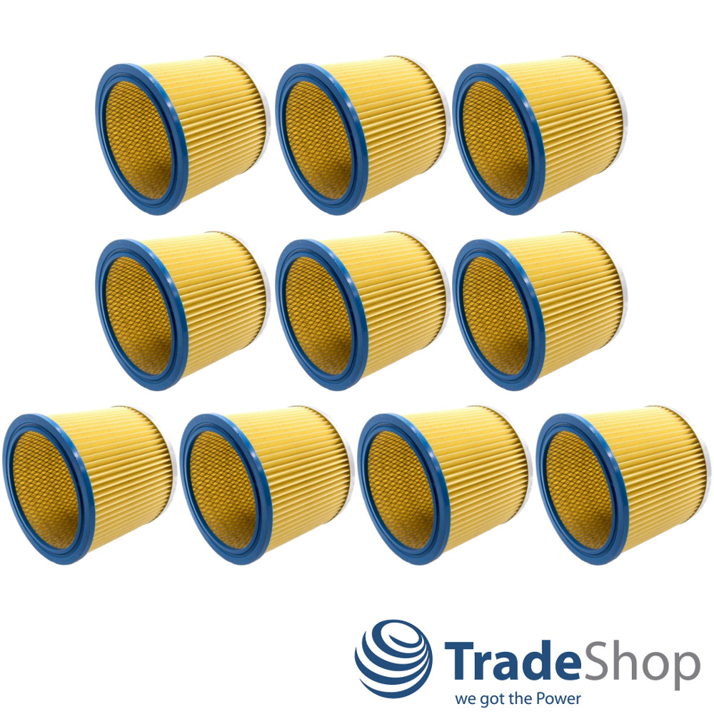 10x Rundfilter Lamellenfilter für Kärcher NT221 Rowenta RU03 Parkside PNTS 1300