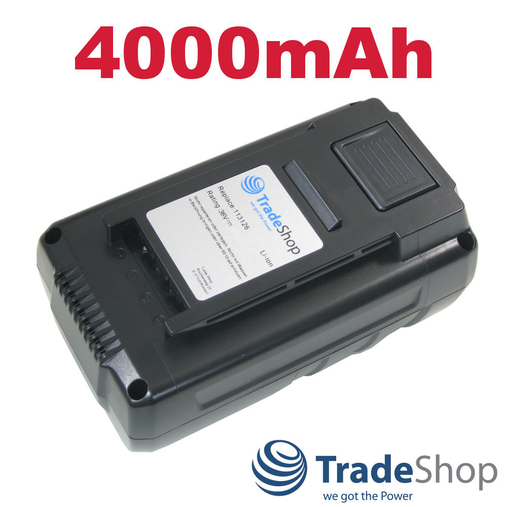 2x AKKU 36V 4000mAh Li-Ion ersetzt AL-KO 91132807 113124 113126 113280 GT36  uvm