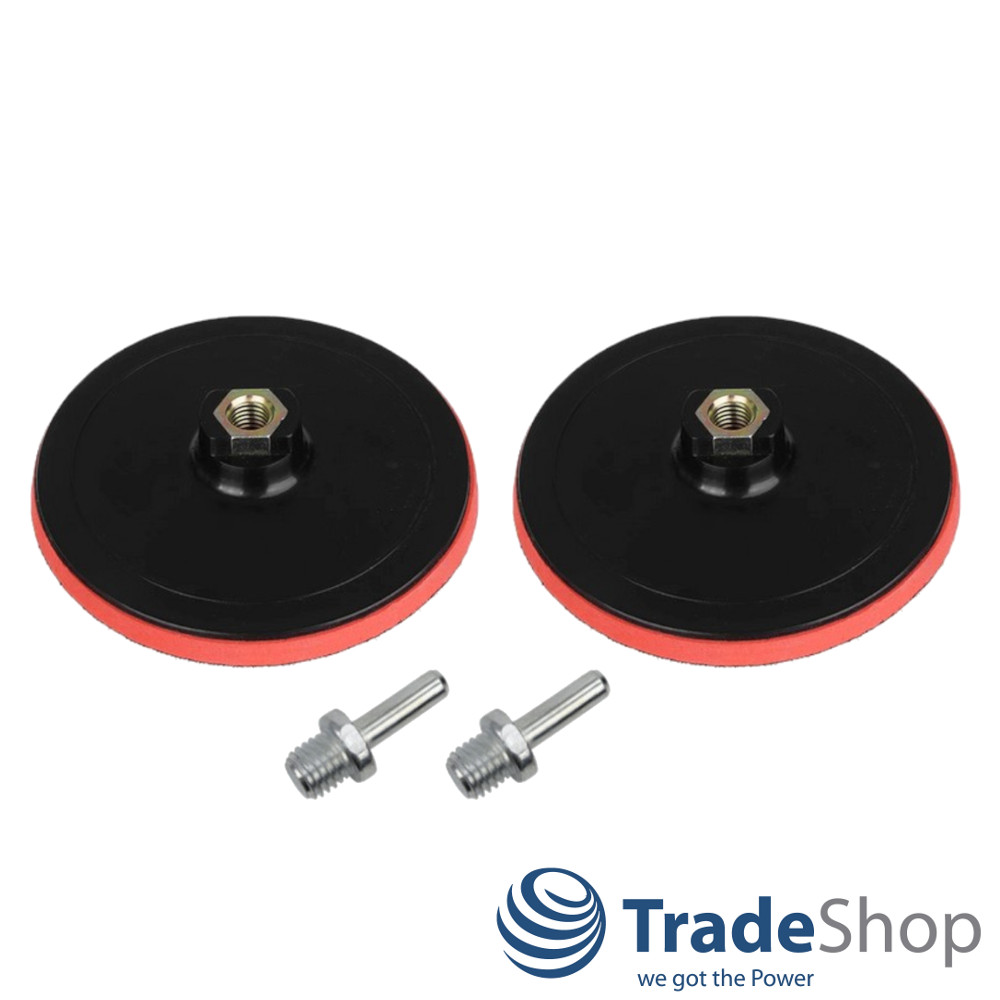 2x Klett Haftteller Schleifteller Ø100mm inkl. M14 Spanndorn für Winkelschleifer
