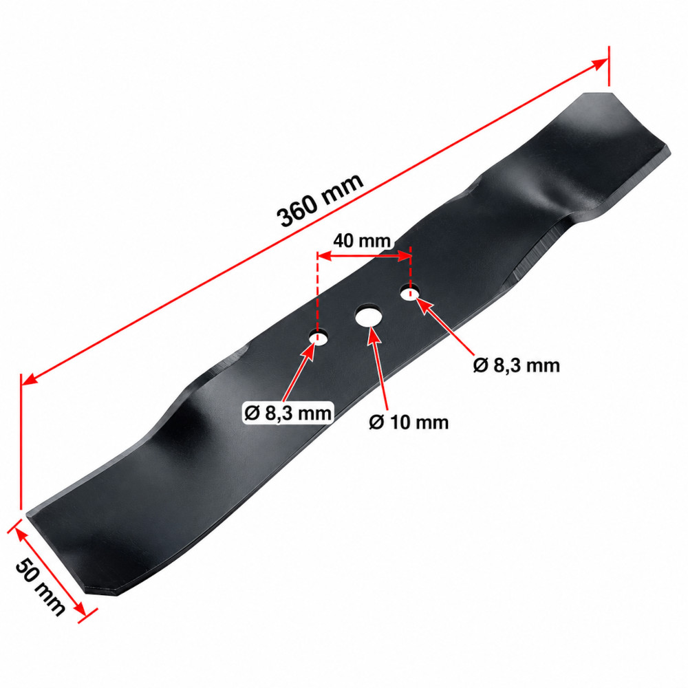 3x Ersatz-Messer kompatibel mit Husqvarna Rider 11C, 13, 15C ersetzt 5055445-01