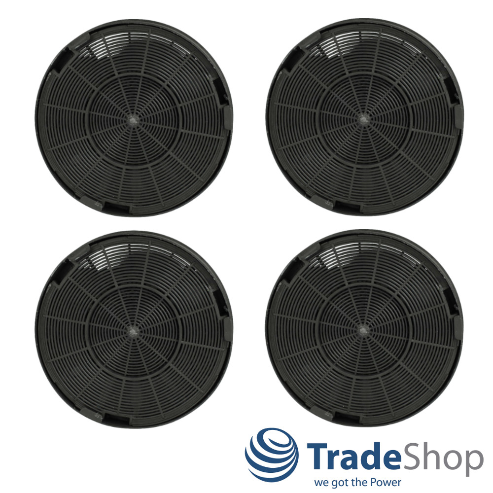 4x Aktivkohlefilter 196x30mm für Dunstabzugshauben ersetzt Electrolux 9029793578