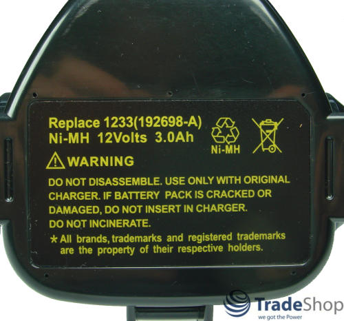 AKKU für Makita 12V 3000mAh 1220 1222 1233 1234 1235 1235F 192598-2 NI-MH uvm