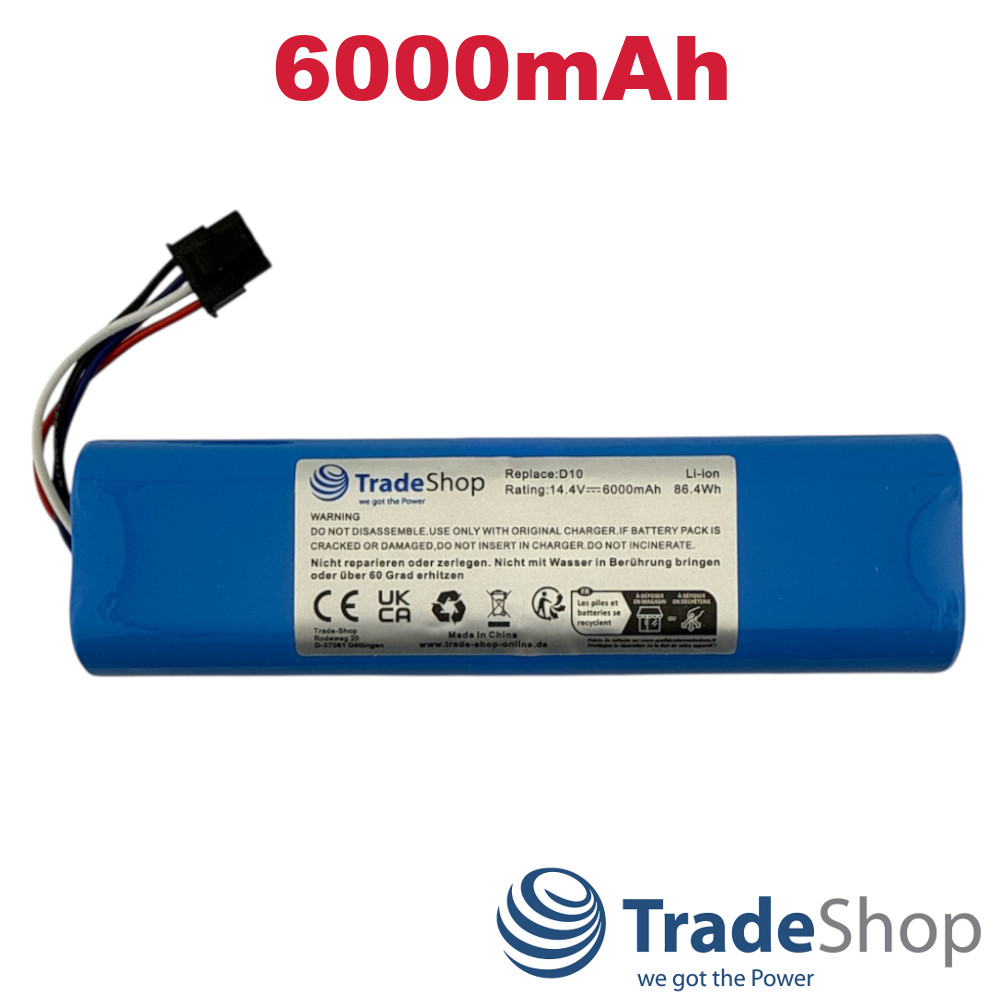 Li-Ion Akku 14,4V 6000mAh für Xiaomi Dreame F9 ersetzt STYTJ01ZHM, STYTJ02ZHM