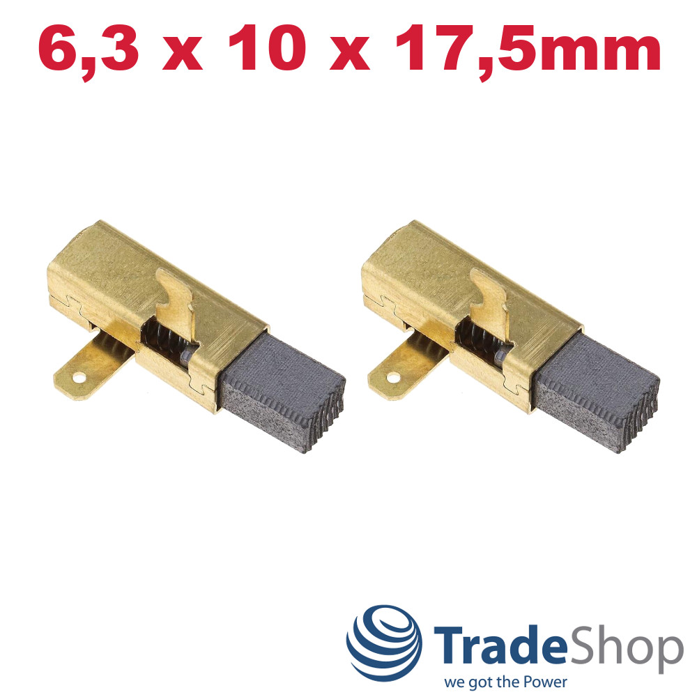 2x Kohlebürsten Motorkohlen 6,3x10x17,5mm für Festool TS55 TS75 ersetzt 492014