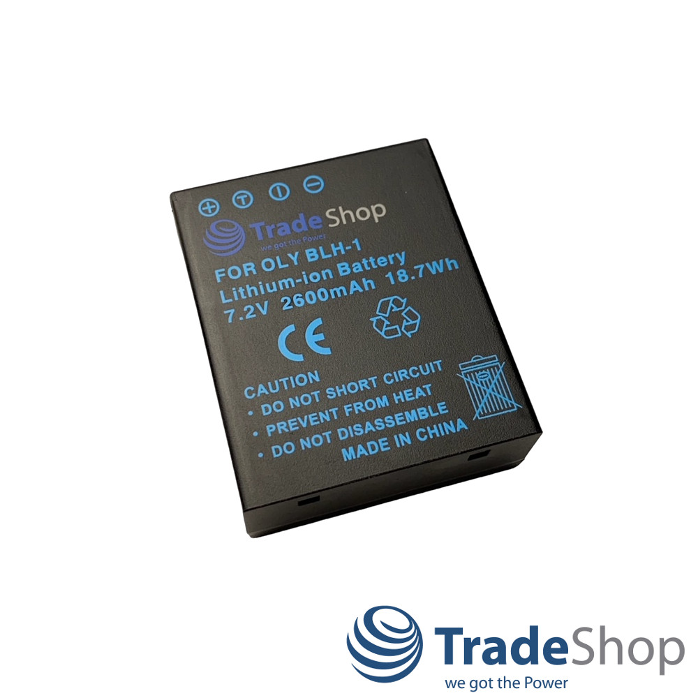 Li-Ion Akku 7,2V 2600mAh für Olympus OM-D E-M1 Mark II, E-M1X ersetzt BLH-1