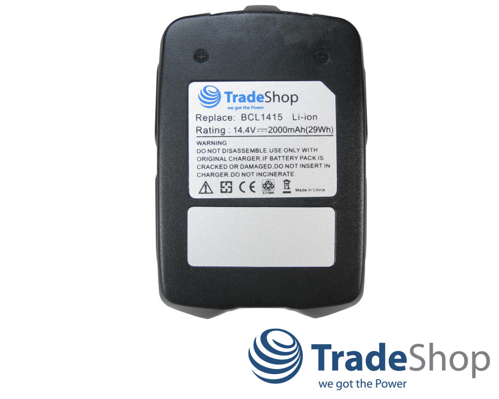 Akku 2000mAh 14,4V ersetzt HITACHI BCL1415 BCL1430 EBL1430 326236