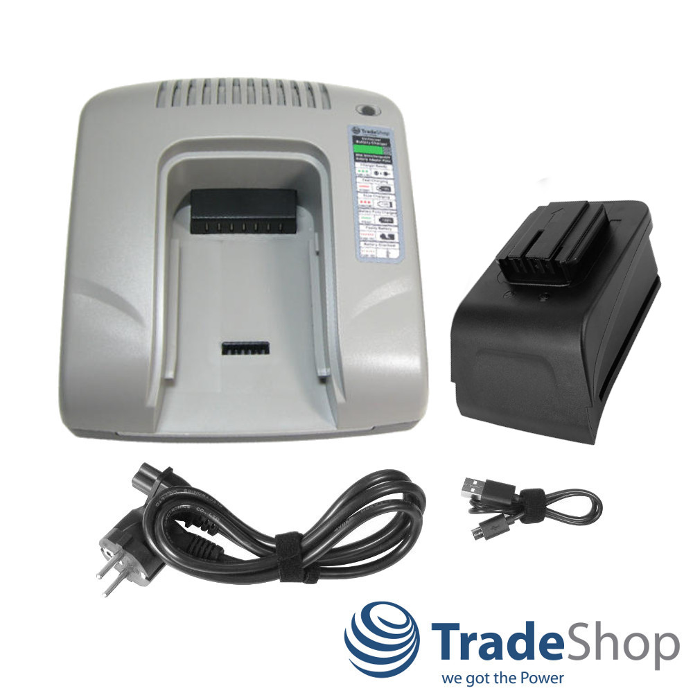 Akku USB Ladegerät Ladestation 7,2V-18V für AEG/Milwaukee 48-11-1900, 48-11-2200
