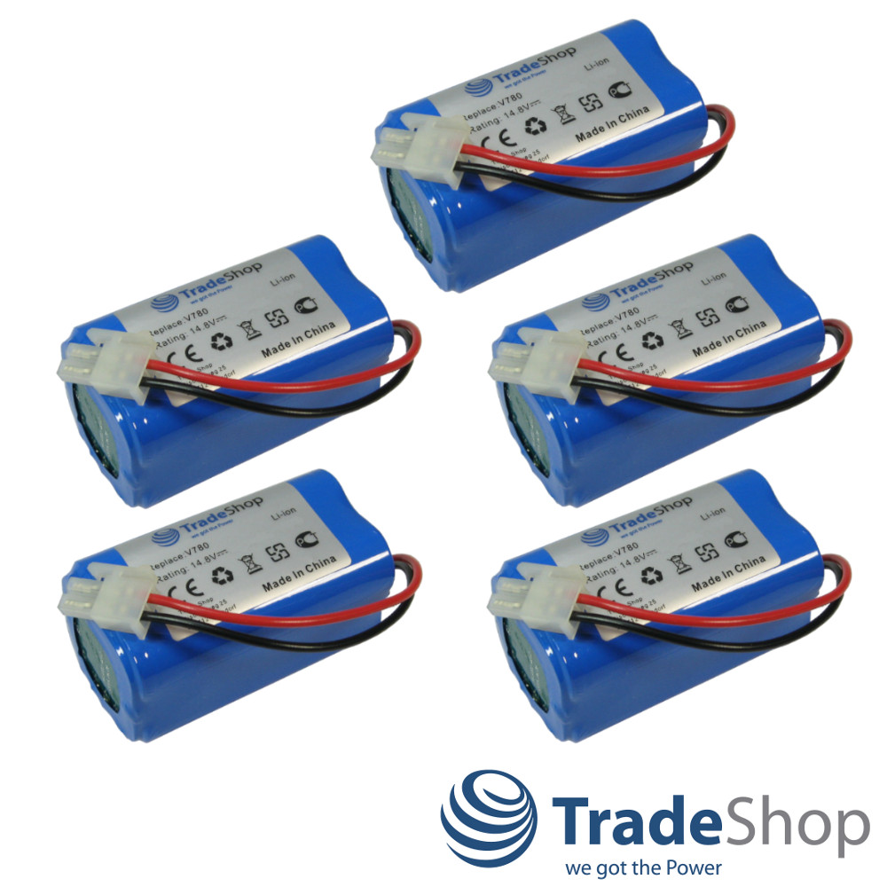 5x AKKU 14,8V 2600mAh für Ecovacs Deebot CR130 CEN 540 Dibea V780 V870