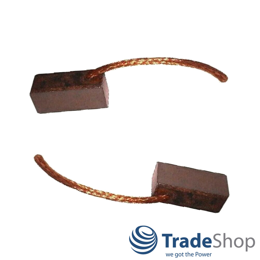 2x Motorkohlen Kohlebürsten 8x10x18mm für viele PKW KFZ Motoren 40mm Kabellänge