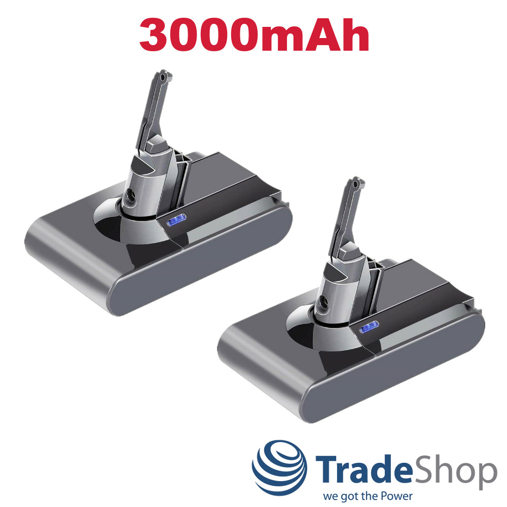 2x Akku 3000mAh 21,6V Li-Ion für Dyson V8 SV10 214730-01 218895-01 967834-02